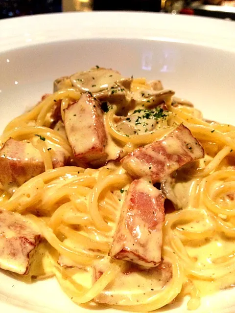 Snapdishの料理写真:Spaghetti Carbonara with Double Smoked Bacon|Chef JPさん