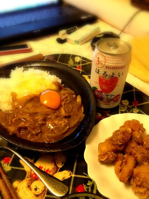 Snapdishの料理写真:カレーライス＆から揚げ|maroさん