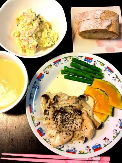 鶏肉のクリーム煮☆今日はパンで(^-^)|Akiko.Kさん