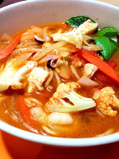 vegetables tom yum gung soup|(=^x^=)さん