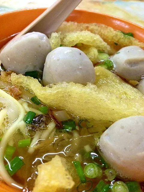 Snapdishの料理写真:fish balls & bladders noodles 魚丸粉|(=^x^=)さん