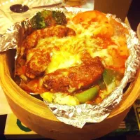 Snapdishの料理写真:Cheese baked chicken rice|Lacress Waiさん