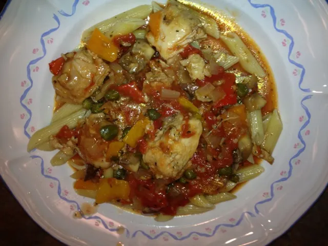 Chicken Cacciatore with Penne|http://melissasmenu.wordpress.com/さん