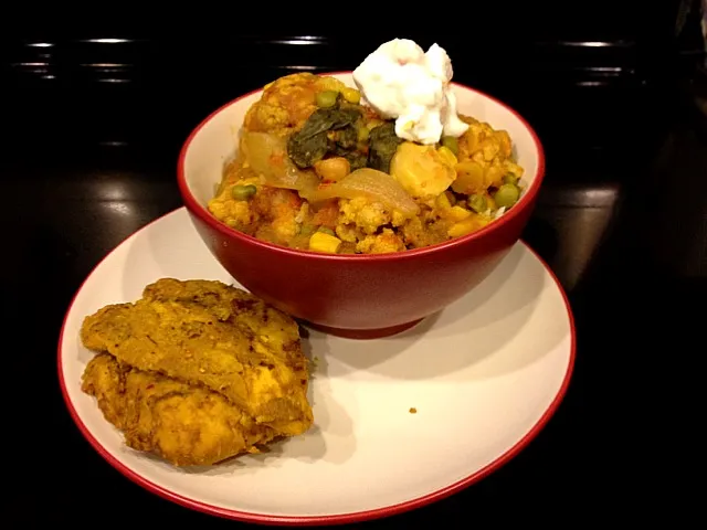 Roast veggie vindaloo and curried chicken|Eric Neumanさん