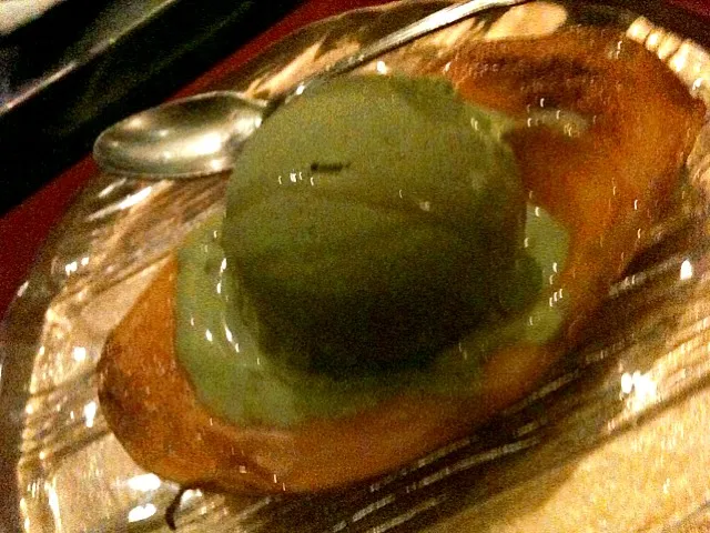 green tea ice on baked mango|ymisatoさん