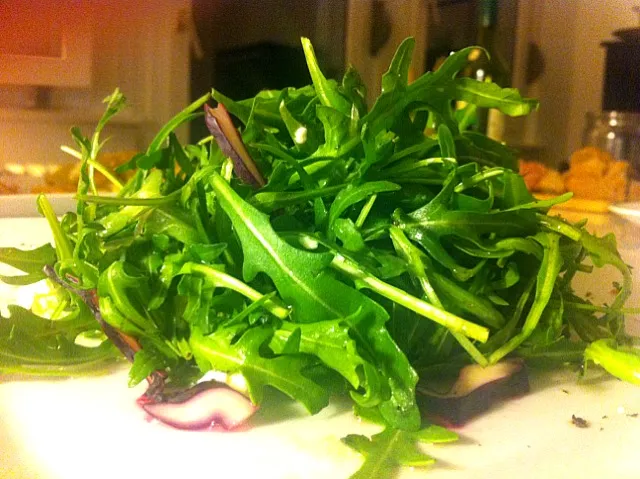 arugula goat cheese diet salad w. lemon dressing|ReciBellaさん