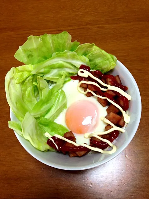 スパムロコモコ丼|オチャッピーさん