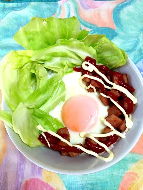 スパムロコモコ丼|オチャッピーさん