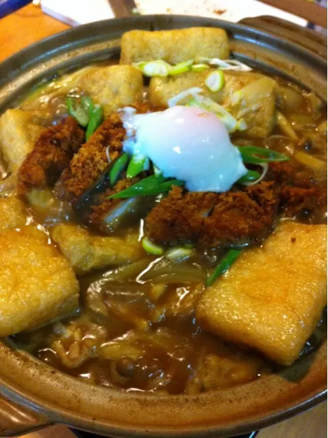 Snapdishの料理写真:かつカレー味噌煮込みうどん|トッシ~さん