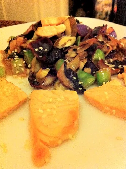 sauteed veggies with salmon fillets|ReciBellaさん