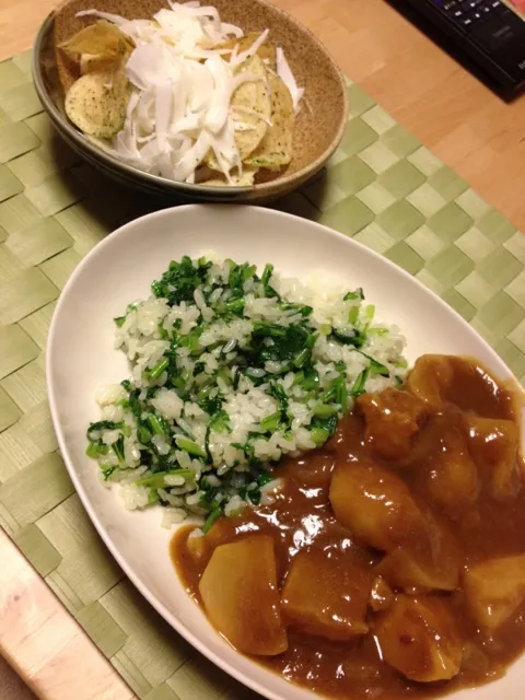 カレーとチップス玉ねぎサラダ|sayaさん