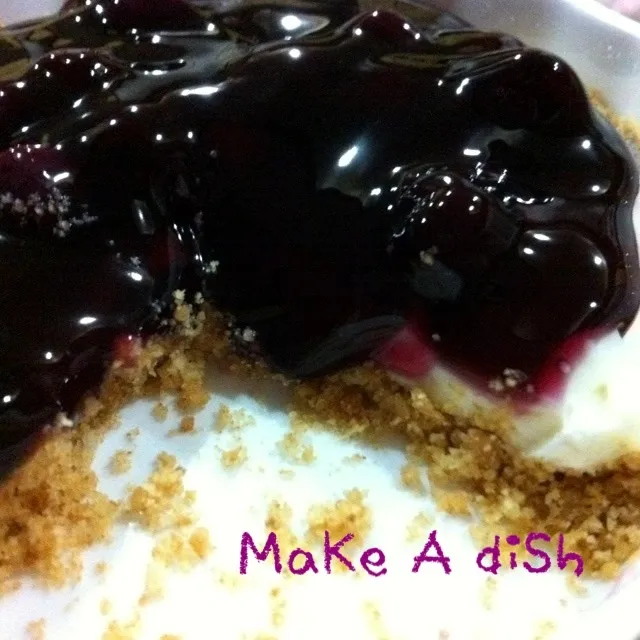 No-bake Blueberry Cheese Pie|Nookkkie <3<3さん