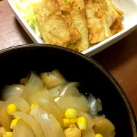 さくさく☆高野の鶏天風、玉ねぎ丼|**unimam**さん