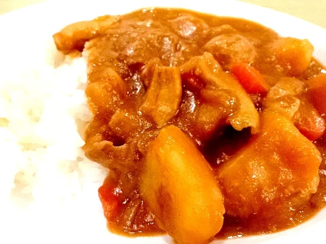 Snapdishの料理写真:ママのカレー、最近カレーばっかりだねえと突っ込まれてますが、妻のカレーは一番|keigo nakajimaさん