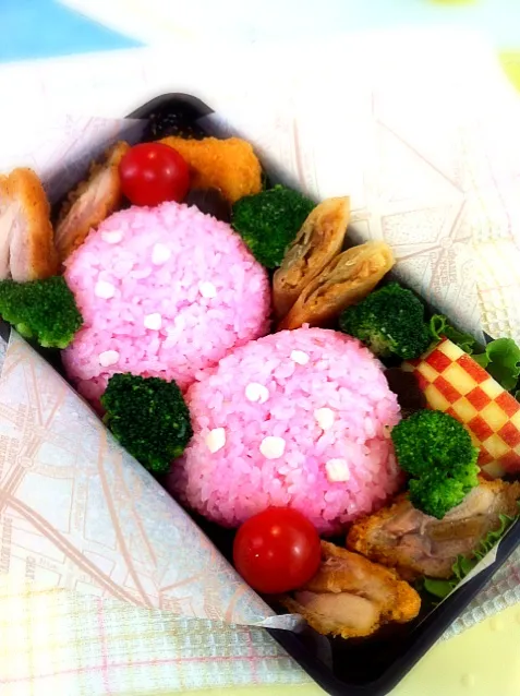 3/21  いちごおにぎり弁当🍓💗|chiaki.kさん