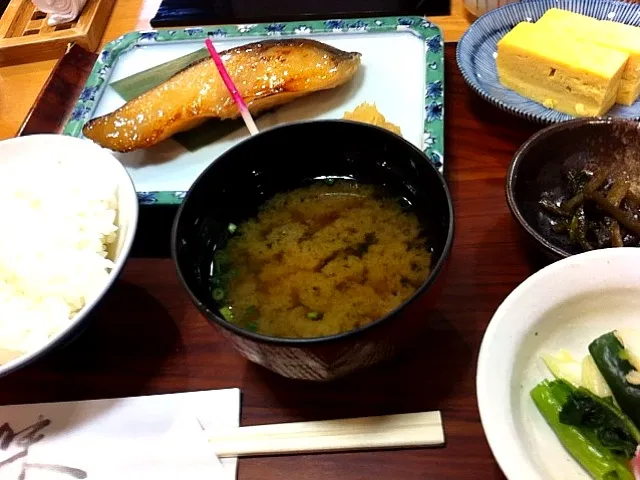 銀だら京粕漬定食|塩豚骨さん