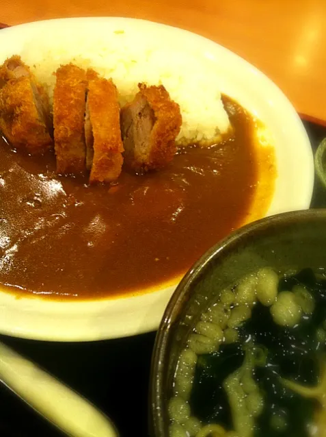 カツカレー＆蕎麦（小丼）。疲れたことを口実にガッツリ昼飯。うまかったがダイエット的には大失敗…|akkioさん