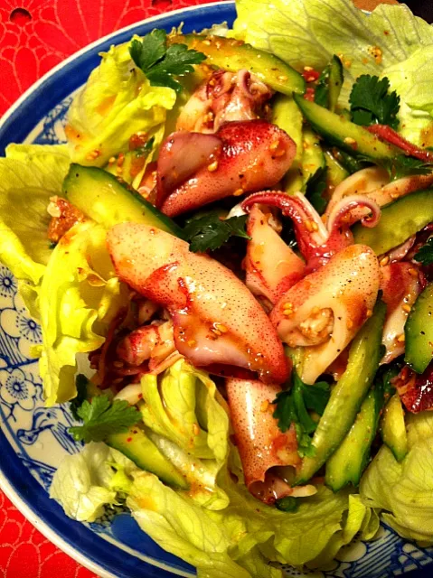 today's salad ★ spicy UZU, ONION and MISO dressing|tayukoさん