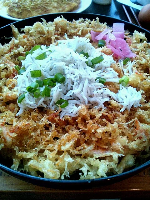 江の島 とびっこの桜えびとしらすのかき揚げ丼|cookingパパ五郎さん