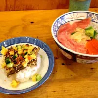 Snapdishの料理写真:皿重ね丼|chiharuさん