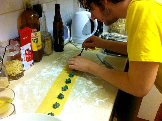 Snapdishの料理写真:spinach and ricotta ravioli|Monicaさん