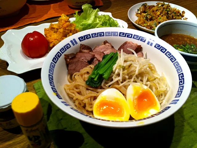 つけ麺   信号サラダ  炒飯|高田恵子さん