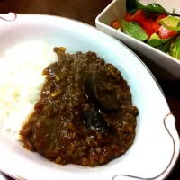 なすと挽肉のカレー
