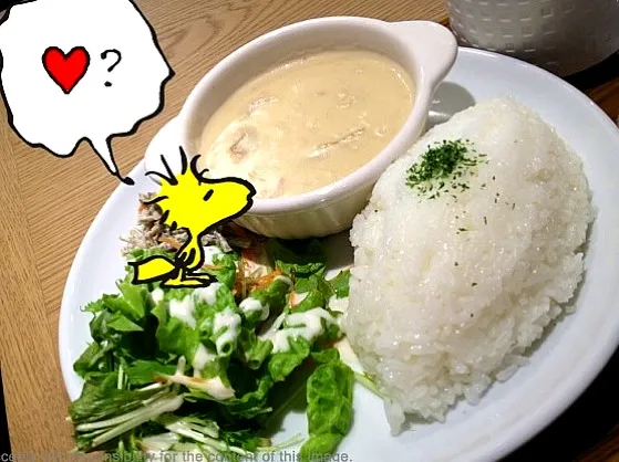 Snapdishの料理写真:クリームシチュー ランチプレート|せきさん