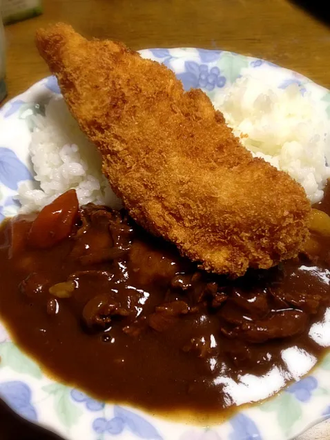 ハヤシライス 肉屋のササミカツのっけ|Kojiさん