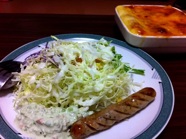 sausage salad with french dressing|Kate Archwametyさん