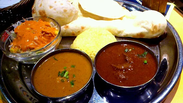 カレーランチ マトンとチキン|あおやぎ あつしさん