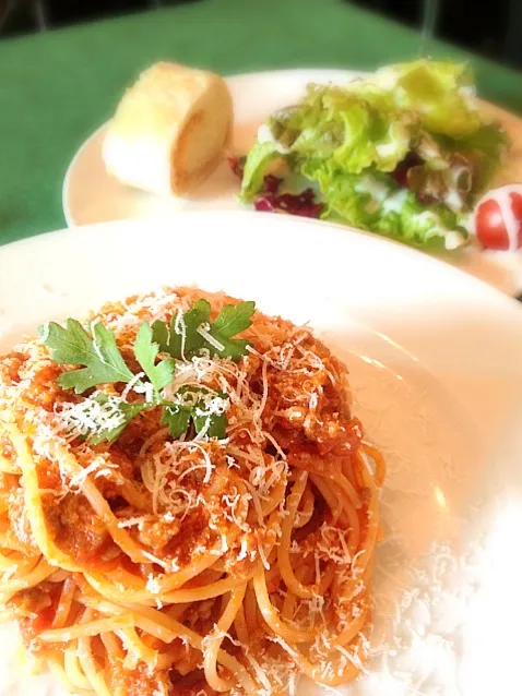 ミートソーススパは日本酒と相性よしo(^▽^)o|gonさん