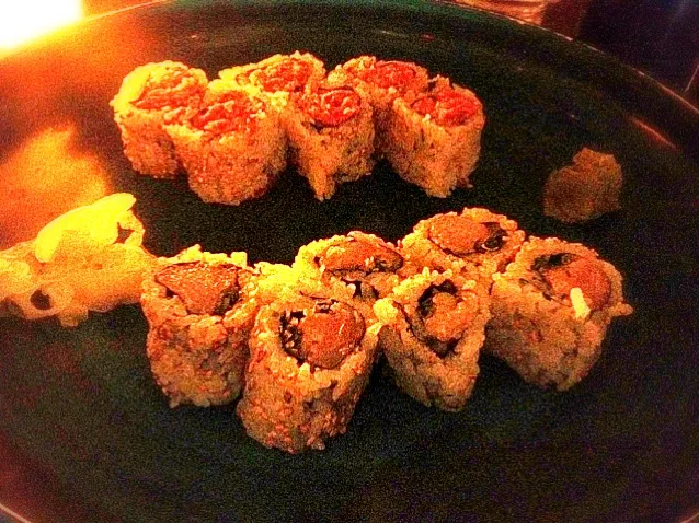 spicy tuna and yellowtail scallion rolls|Junya Tanakaさん