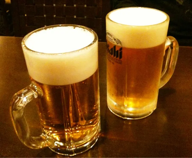 Snapdishの料理写真:特大生🍺雨のランニング後、行きつけの温泉で☺❤|純さん