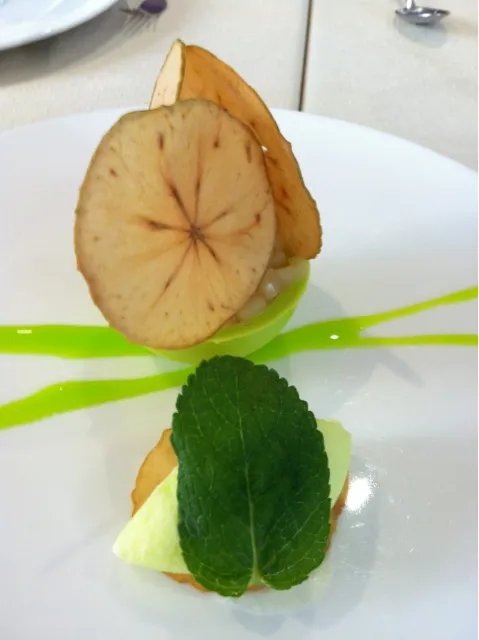 White chocolate & Green apple Dessert @ L'atelier du Peintre - Colmar, France|Jenさん