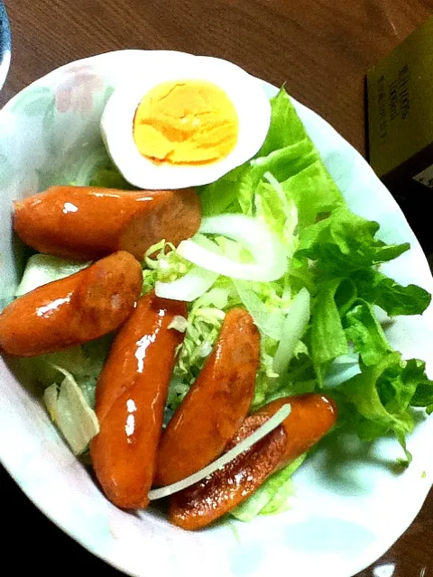 salad,egg and sausage|joさん