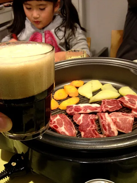 お家焼肉！＆黒ビール！|のぶコさん