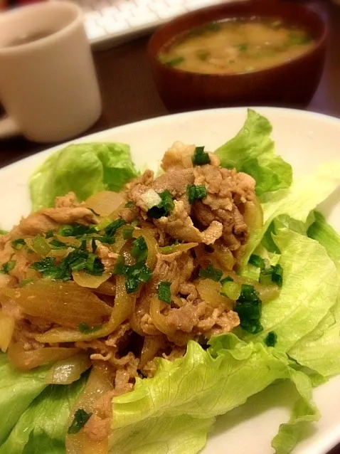 豚丼と根菜のお味噌汁|chobicmさん