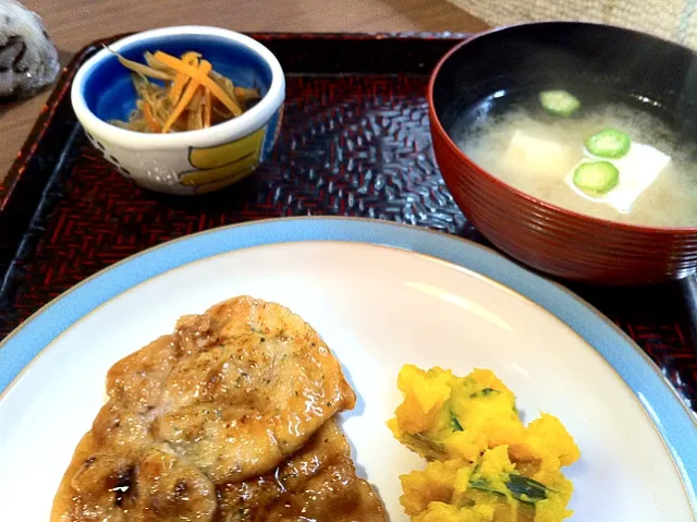 豚ロース甘酢照り焼き|雨林さん