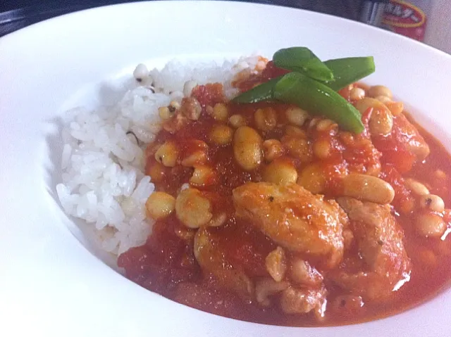 鶏肉のトマト煮 大豆とはと麦入り|takakoさん