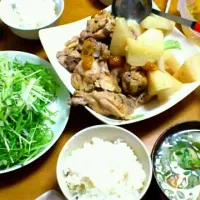 鶏肉と大根のきんかんｼﾞｬﾑ煮定食|あんなさん