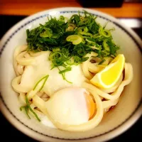 Snapdishの料理写真:たもん庵のとろろ温玉うどん|DECIBELさん