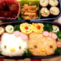 Snapdishの料理写真:キティキャラ弁|中尾 奈央さん