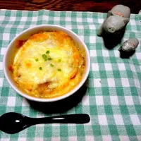 Snapdishの料理写真:こんがりチーズのオニオンスープ|まいめろさん