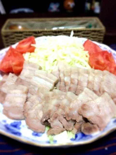 Snapdishの料理写真:蒸し豚|ryoさん