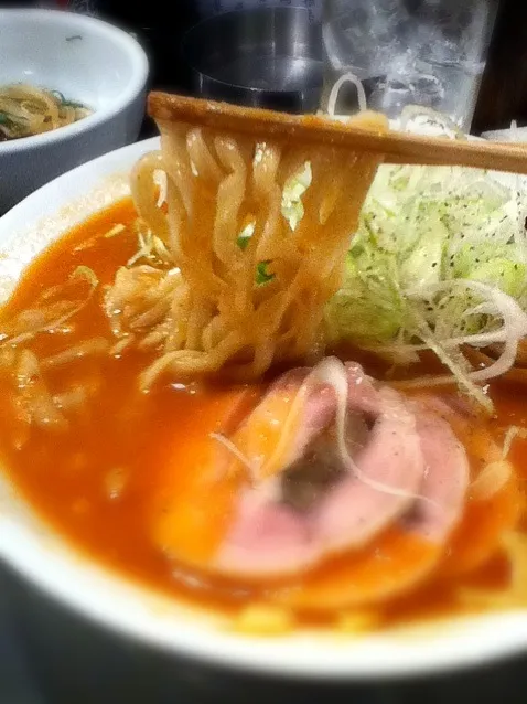 Snapdishの料理写真:金町製麺の冷やしトマトラーメン|hoppycowさん