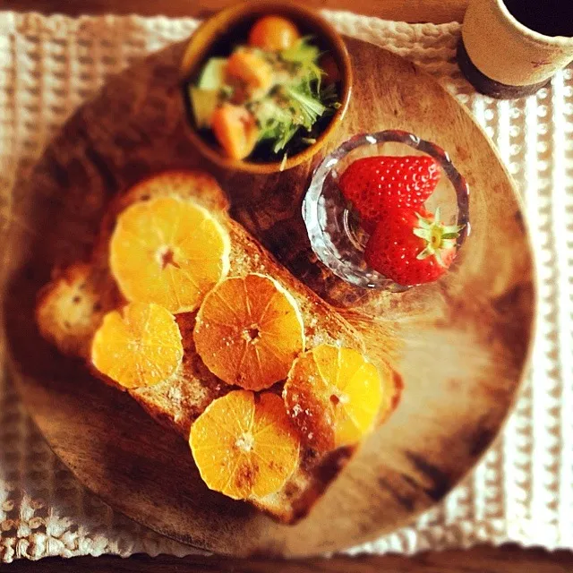 Homemade Earl Grey tea bread w/ orange & cinnamon sugar🍊|maimaiさん