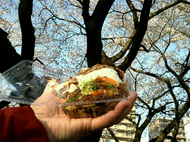 花見でお好み焼き|なるじぃさん