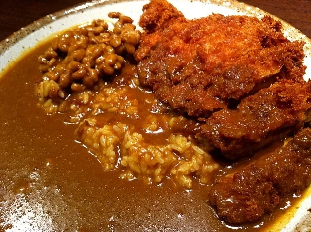 チキンカツカレー ＋ 納豆 @CoCo壱番屋|ちぃたさん