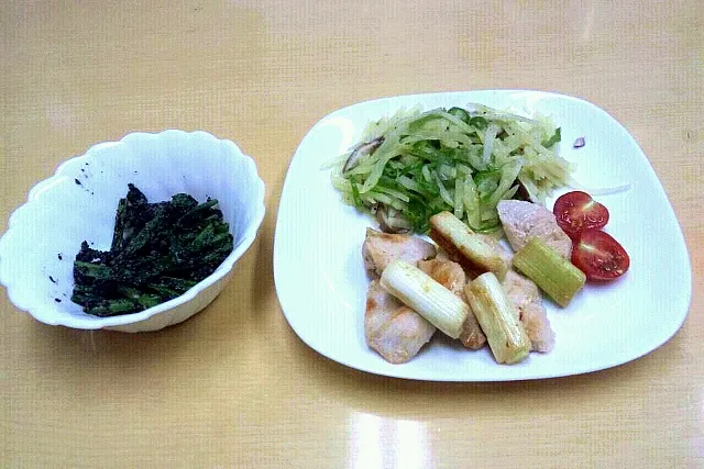 鶏肉の柚子こしょう焼き、オクラのごま和え|めいたん☆さん